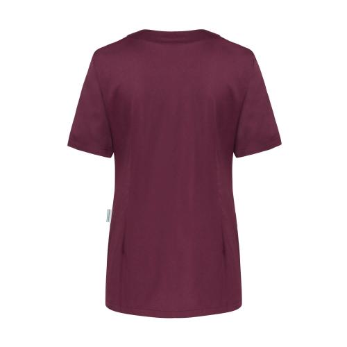 KARLOWSKY Essential | Damen Kurzarm-Kasack (aubergine) KS63